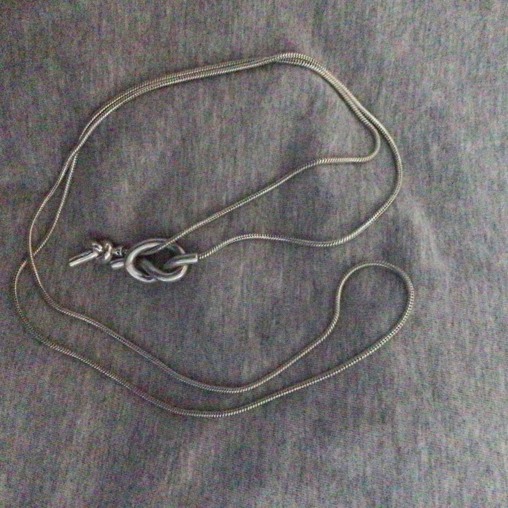 Madewell Silvertone Knotshine Necklace